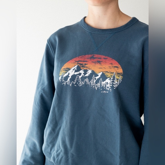 J. Crew Blue Mountain Graphic Crewneck Sweater - Picture 6 of 6